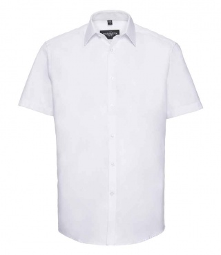 Russell Collection 963M Short Sleeve Herringbone Shirt